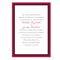 Bold Double Border Invitation - Merlot