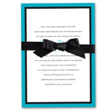 Bold Double Border Wedding Invitation - Palm