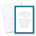 Bold Double Border Pocket Invitation - Palm