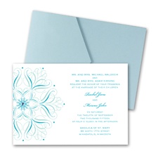 Mod Medallion Wedding Invitation with Pocket - Palm