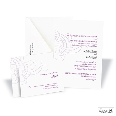Swirling Filigree Invitation - Grapevine