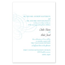 Swirling Filigree Wedding Invitation - Palm