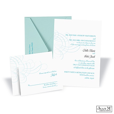 Swirling Filigree Invitation - Palm