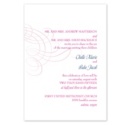 Swirling Filigree Invitation - Raspberry