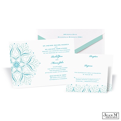 Mod Medallion Wedding Invitation - Palm