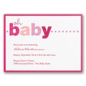 Oh Baby Shower Invitation - Raspberry