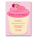 Sweetie Cakes Photo Birthday Invitation