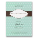 On the Dot Bridal Shower Invitation - Aqua