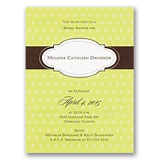 On the Dot Bridal Shower Invitation - Leaf