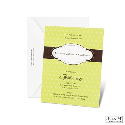 On the Dot Bridal Shower Invitation - Leaf