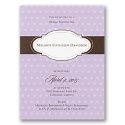 On the Dot Bridal Shower Invitation - Orchid