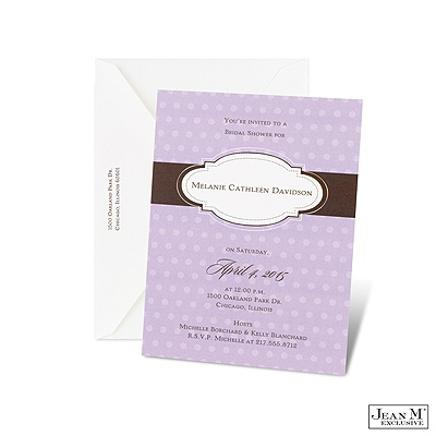 On the Dot Bridal Shower Invitation - Orchid