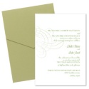 Swirling Filigree Pocket Invitation - Cloverleaf