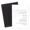 Swirling Filigree Pocket Invitation - Black