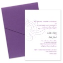 Swirling Filigree Pocket Invitation - Grapevine