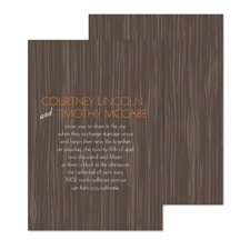 Wood Grain Wedding Invitation