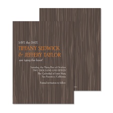 Wood Grain Save the Date