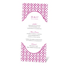 Mosaic Crest Menu Card