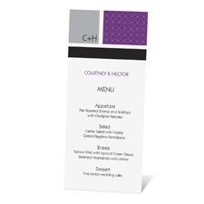 Patterned Colors Menu Card