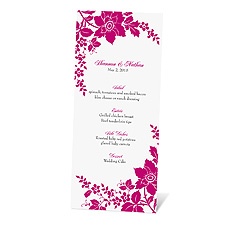 Floral Silhouette Menu Card