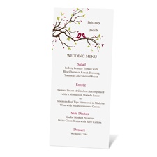 Bright Birds Menu Card
