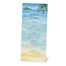 At the Beach Menu Card