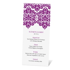 Ikat Damask Menu Card