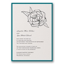 Ecru Shimmer Layered Wedding Invitation