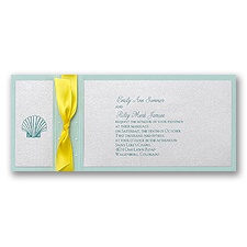 Silver Shimmer Layered Wedding Invitation