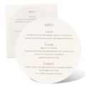 Round Menu Card - Ecru