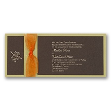 Espresso Layered Wedding Invitation - Tea Length