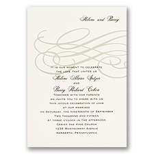 Elegant Swirls Wedding Invitation