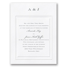 Stylish Frame Wedding Invitation