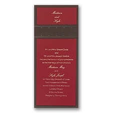 Merlot Layered Wedding Invitation