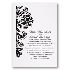 White Wedding Invitation Card