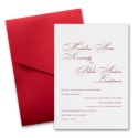 White Invitation Card with Pocket