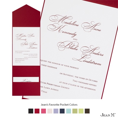 White Invitation Card with Pocket