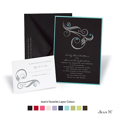 Black Layered Invitation