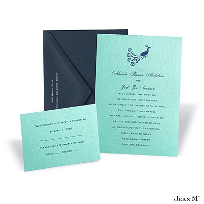 Aqua Shimmer Invitation Card