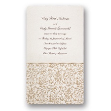 Champagne Filigree Wedding Invitation