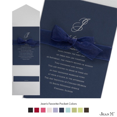 Midnight Invitation Card with Pocket
