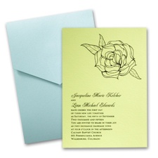 Margarita Wedding Invitation Card with Pocket