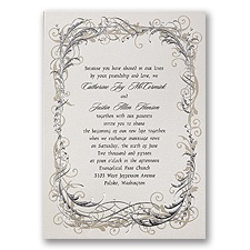 Lavish Filigree Wedding Invitation