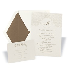 Sophisticated Monogram Wedding Invitation