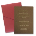 Mocha Shimmer Invitation Card with Pocket