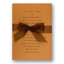 Copper Shimmer Wedding Invitation Card