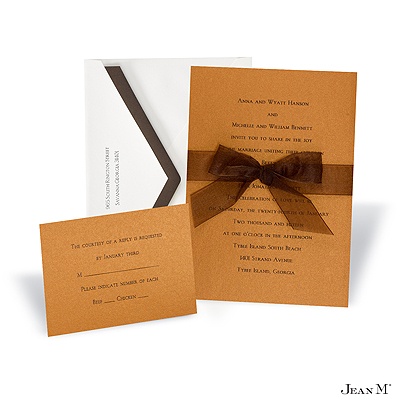 Copper Shimmer Invitation Card