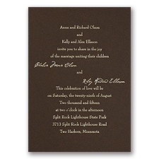 Espresso Wedding Invitation Card