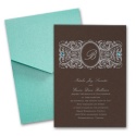 Espresso Invitation Card with Pocket