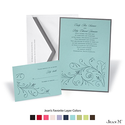 Aqua Layered Invitation